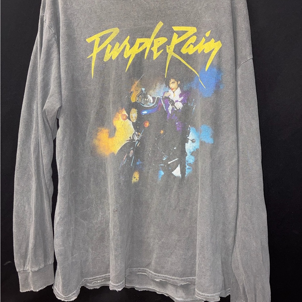 Purple Rain Graphic Long Sleeve Shirt